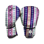 Southwestern Stripe Pattern Print Boxing Gloves