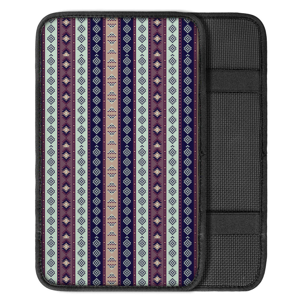 Southwestern Stripe Pattern Print Car Center Console Cover