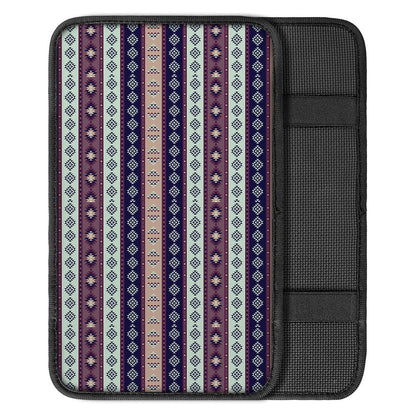 Southwestern Stripe Pattern Print Car Center Console Cover