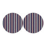 Southwestern Stripe Pattern Print Car Coasters