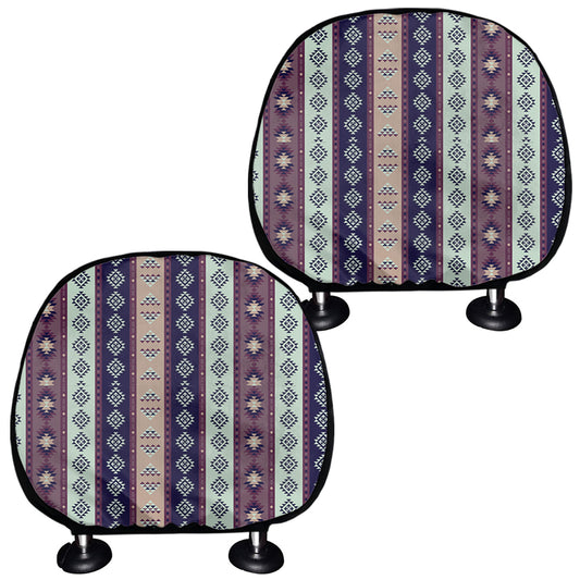 Southwestern Stripe Pattern Print Car Headrest Covers