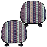 Southwestern Stripe Pattern Print Car Headrest Covers