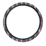 Southwestern Stripe Pattern Print Car Steering Wheel Cover