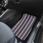 Southwestern Stripe Pattern Print Front and Back Car Floor Mats