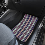 Southwestern Stripe Pattern Print Front Car Floor Mats