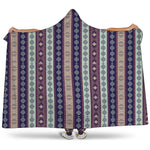 Southwestern Stripe Pattern Print Hooded Blanket