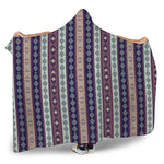Southwestern Stripe Pattern Print Hooded Blanket