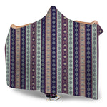 Southwestern Stripe Pattern Print Hooded Blanket