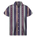 Southwestern Stripe Pattern Print Men's Short Sleeve Shirt