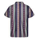 Southwestern Stripe Pattern Print Men's Short Sleeve Shirt