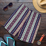 Southwestern Stripe Pattern Print Men's Shorts