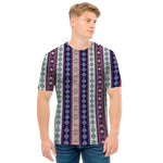 Southwestern Stripe Pattern Print Men's T-Shirt
