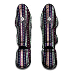 Southwestern Stripe Pattern Print Muay Thai Shin Guard