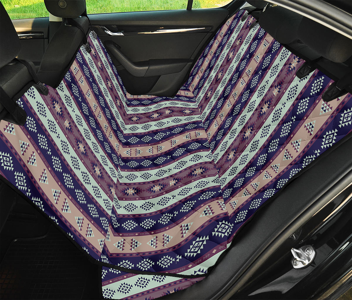 Southwestern Stripe Pattern Print Pet Car Back Seat Cover