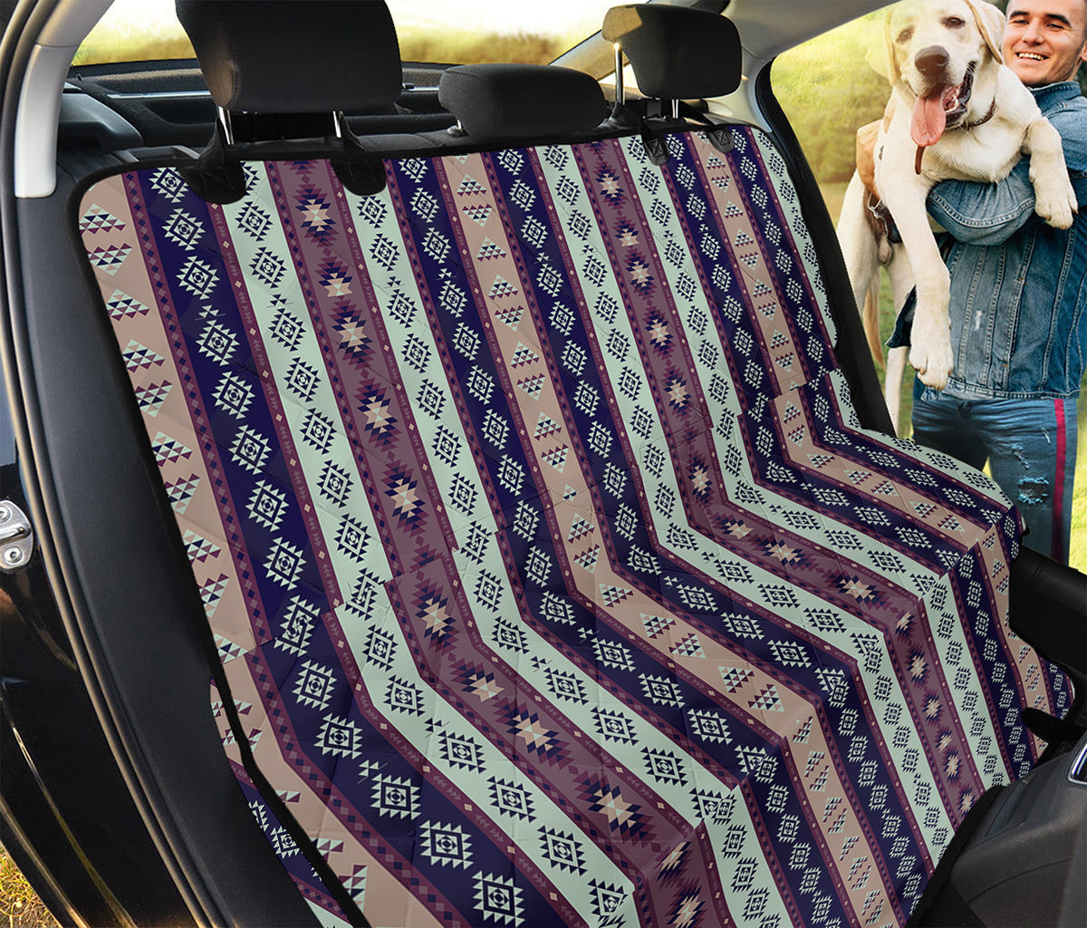 Southwestern Stripe Pattern Print Pet Car Back Seat Cover