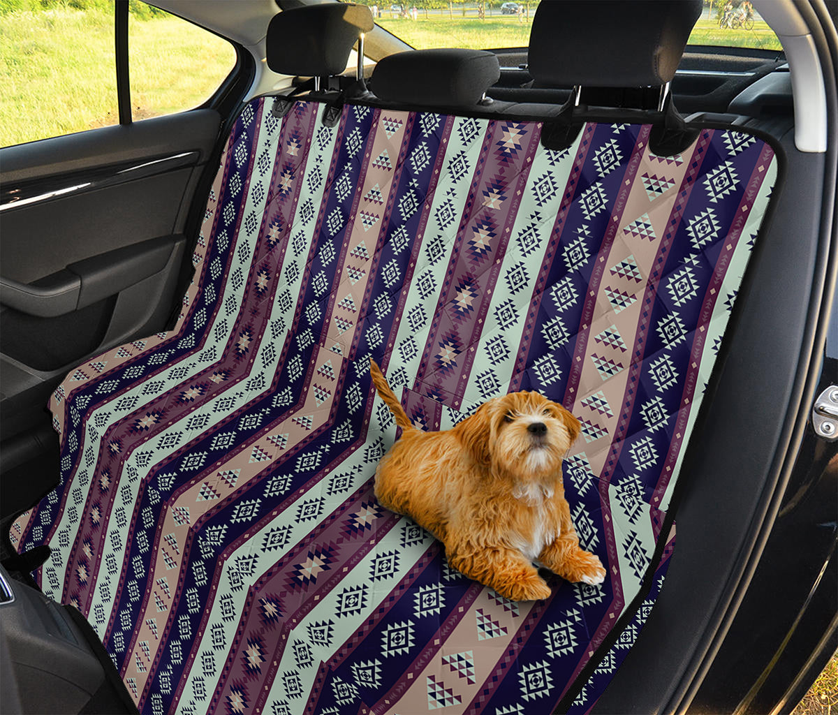 Southwestern Stripe Pattern Print Pet Car Back Seat Cover