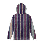 Southwestern Stripe Pattern Print Pullover Hoodie
