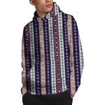 Southwestern Stripe Pattern Print Pullover Hoodie