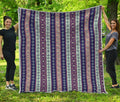 Southwestern Stripe Pattern Print Quilt