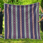Southwestern Stripe Pattern Print Quilt