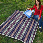 Southwestern Stripe Pattern Print Quilt