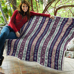 Southwestern Stripe Pattern Print Quilt