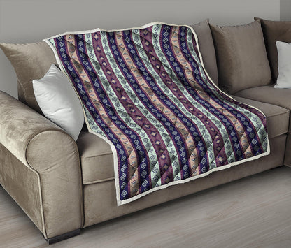 Southwestern Stripe Pattern Print Quilt