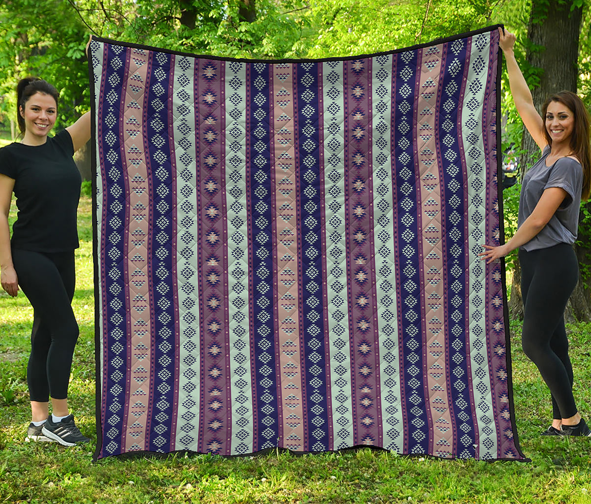 Southwestern Stripe Pattern Print Quilt