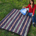 Southwestern Stripe Pattern Print Quilt