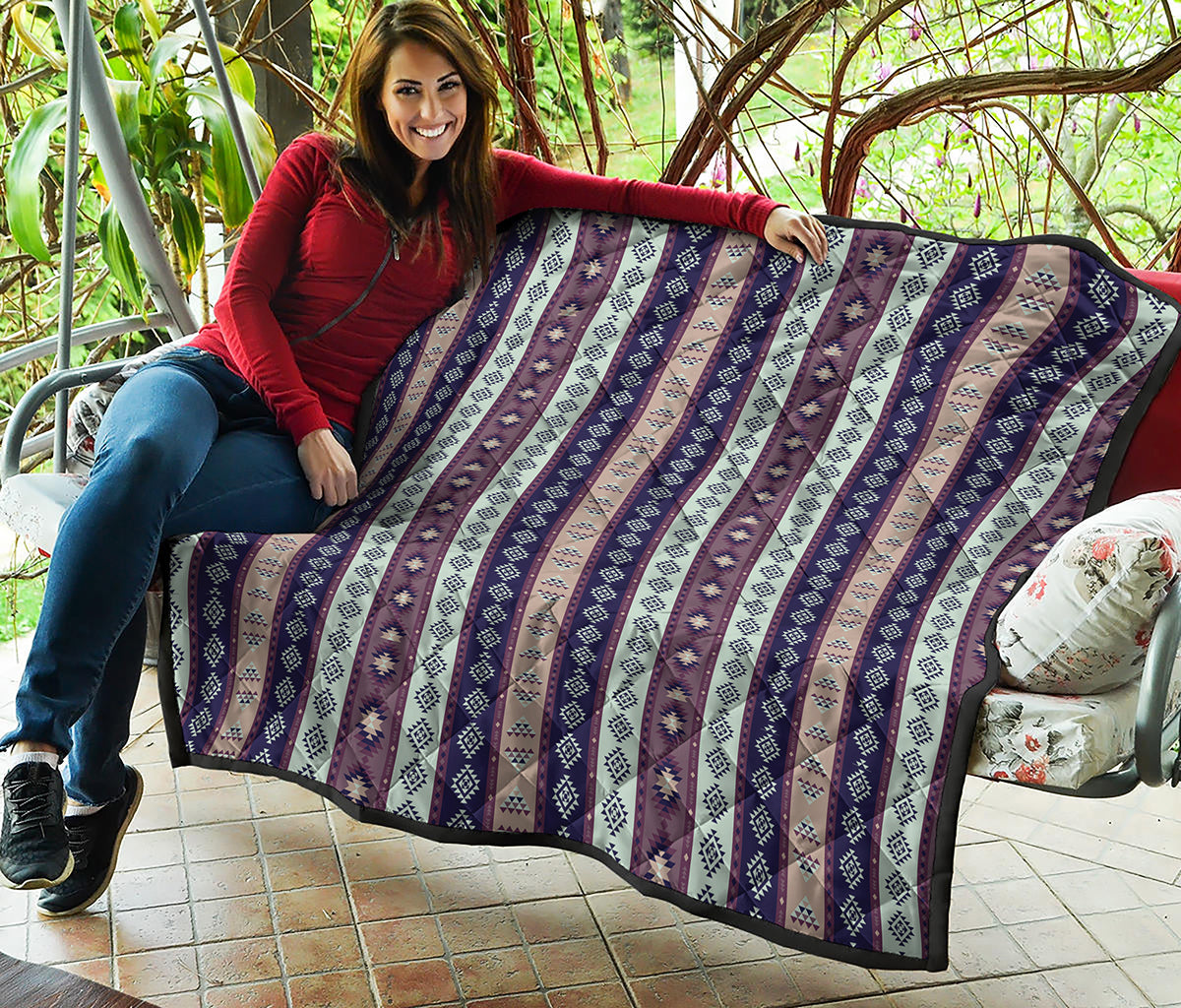 Southwestern Stripe Pattern Print Quilt