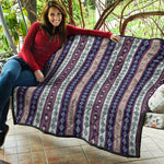 Southwestern Stripe Pattern Print Quilt