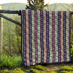 Southwestern Stripe Pattern Print Quilt