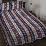Southwestern Stripe Pattern Print Quilt Bed Set