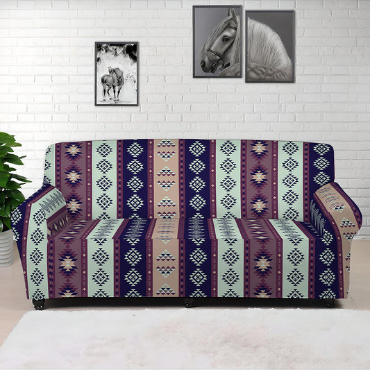 Southwestern Stripe Pattern Print Sofa Cover