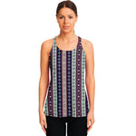 Southwestern Stripe Pattern Print Women's Racerback Tank Top