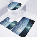 Space And Earth Print 3 Piece Bath Mat Set