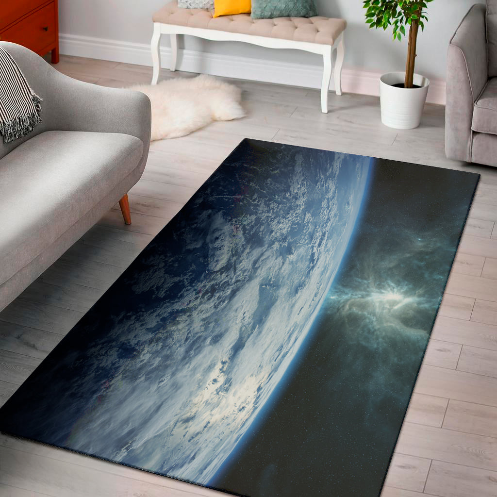 Space And Earth Print Area Rug