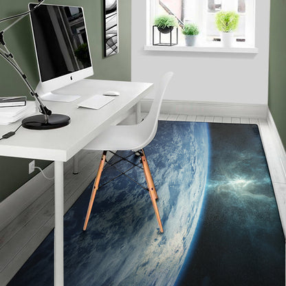 Space And Earth Print Area Rug