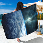 Space And Earth Print Beach Sarong Wrap