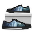 Space And Earth Print Black Low Top Sneakers