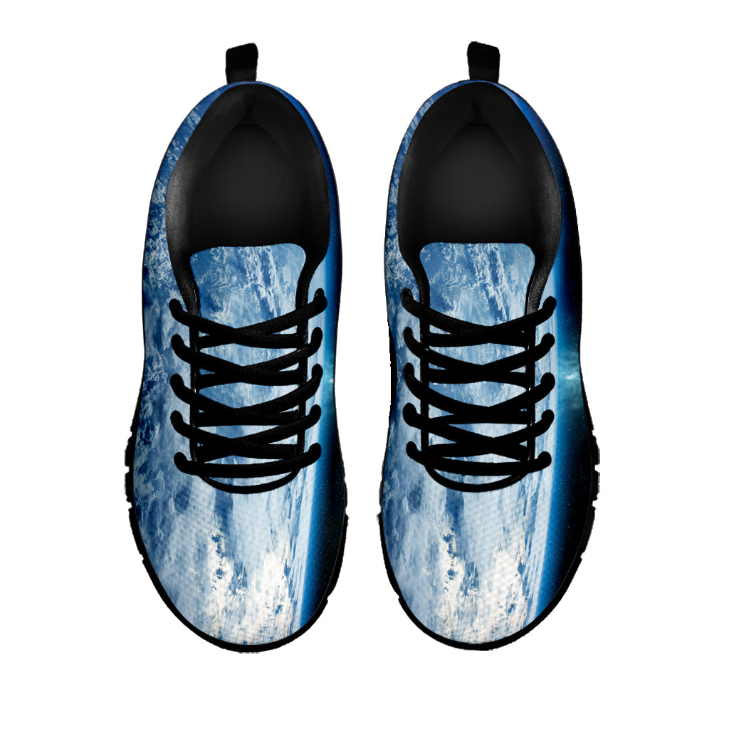 Space And Earth Print Black Sneakers