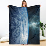 Space And Earth Print Blanket