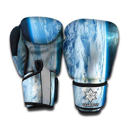 Space And Earth Print Boxing Gloves