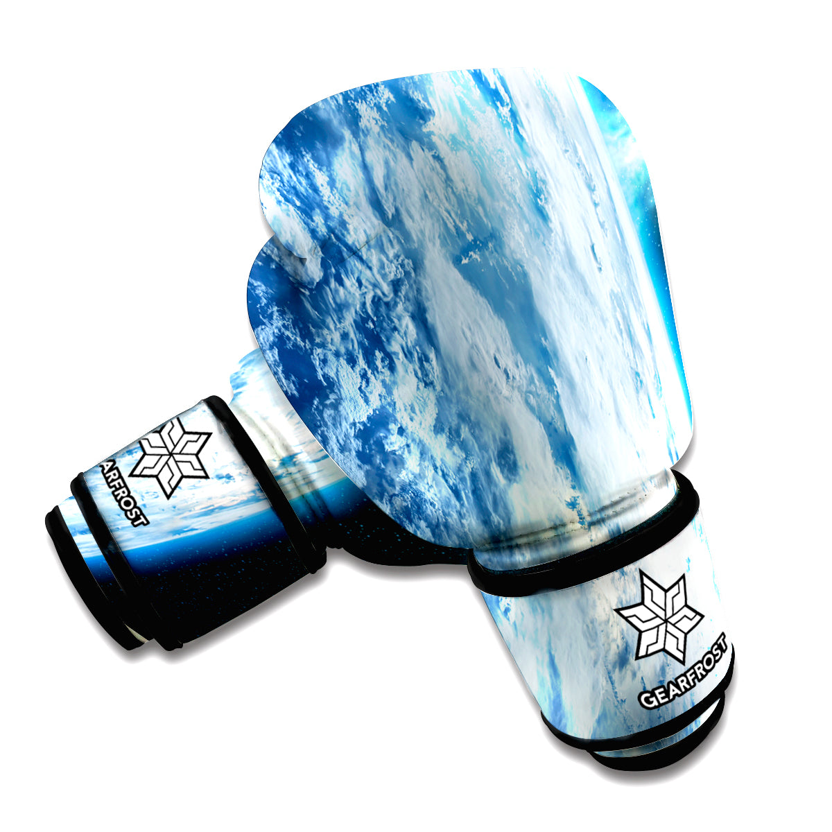 Space And Earth Print Boxing Gloves