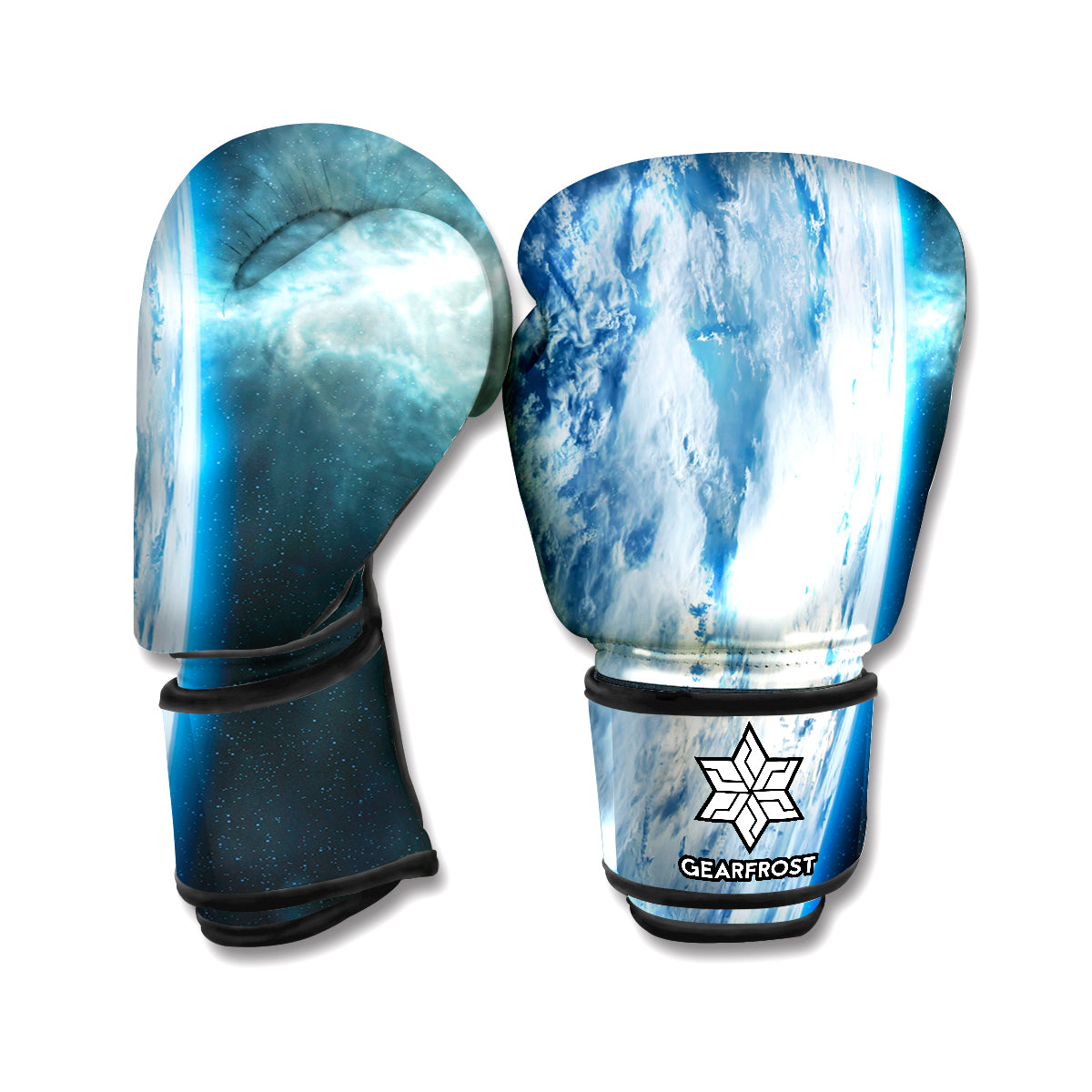 Space And Earth Print Boxing Gloves
