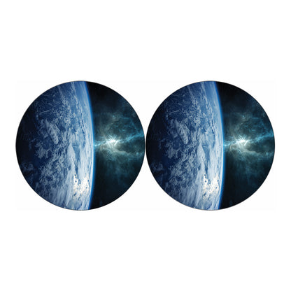 Space And Earth Print Car Coasters