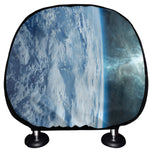 Space And Earth Print Car Headrest Covers