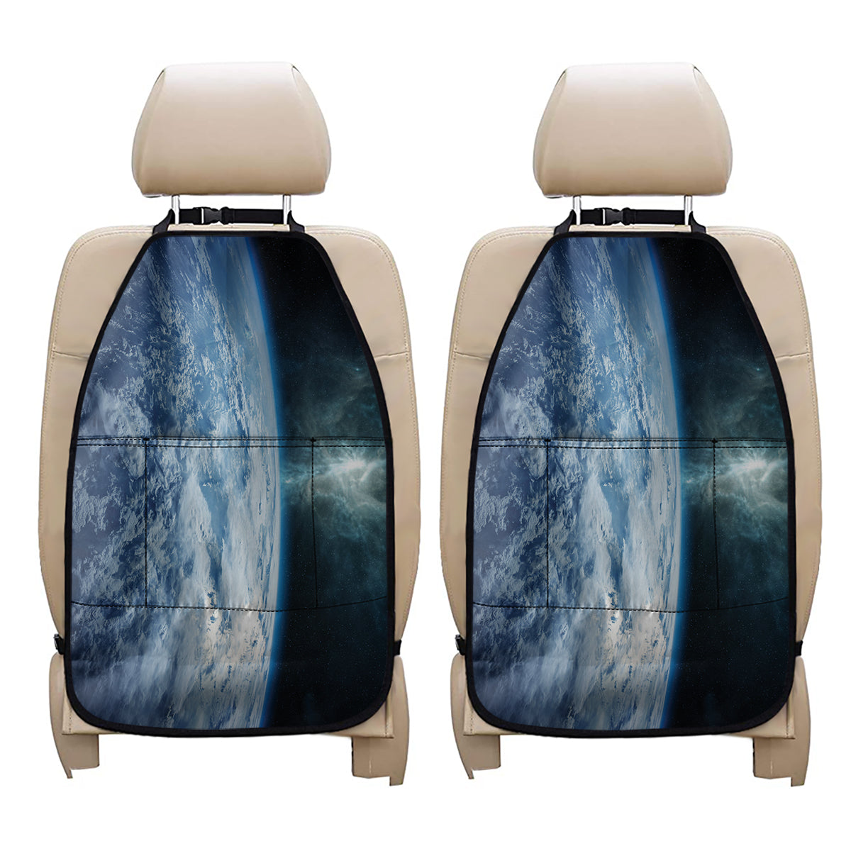 Space And Earth Print Car Seat Organizers