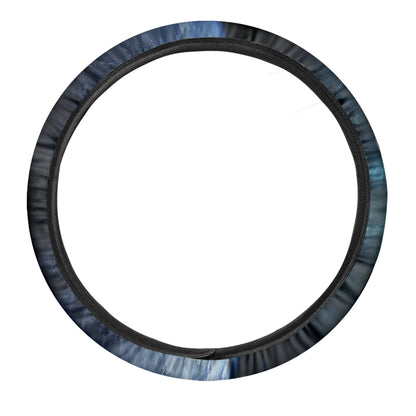 Space And Earth Print Car Steering Wheel Cover