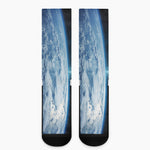 Space And Earth Print Crew Socks